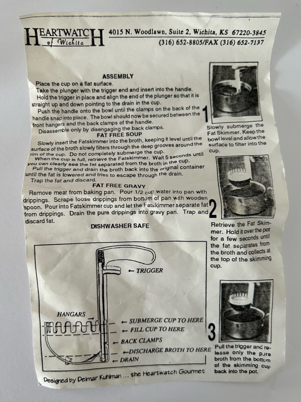 Vintage HeartWatch Gourmet Fat Skimmer for Gravy, Soups, Stews, and Sauces - Picture 6 of 16